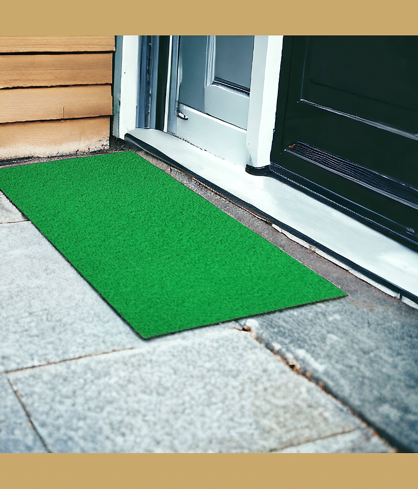 mopak decor Set of 1 Anti-skid Polypropylene Door Mat ( 60 X 45 cm ) Green