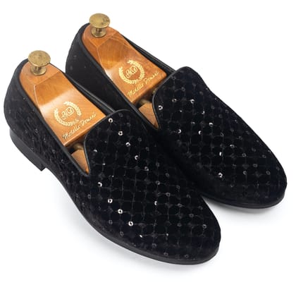Mukaish Slipons (Limited Edition)-EU 41 / UK 7 / Black