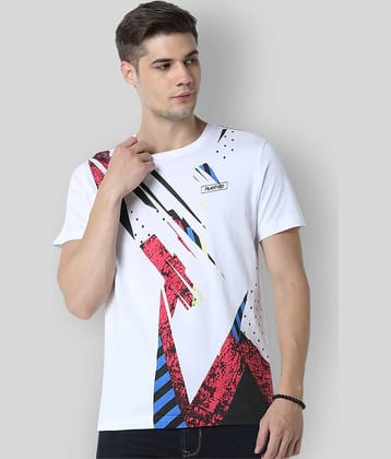 Huetrap Pack of 1 Cotton Regular Fit Men's T-Shirt ( White )