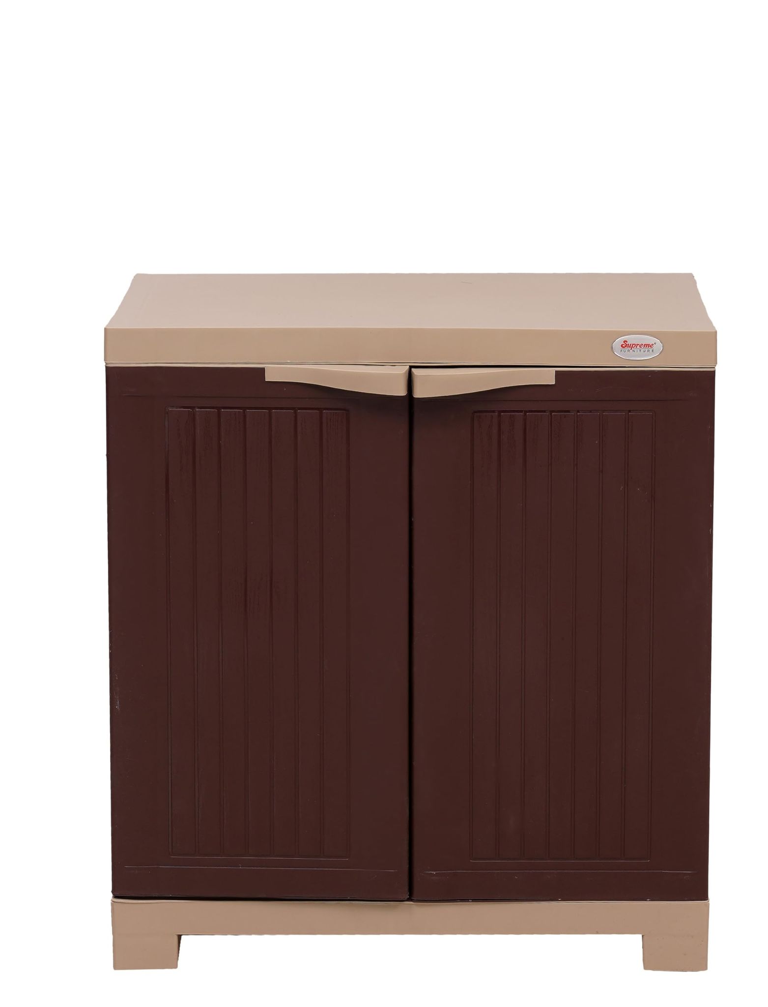 Supreme Furniture Creative Multipurpose with Front Door Panels Made by 100% Virgin Plastic Cupboard/Almirah for Home,Office and KidsG-(Brown-D-Beige)(DIY)