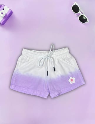 Girls Tiedyes Shorts [GS-991] [4-12Years]-4-5Y (Size - 24) / Lavender / Imported