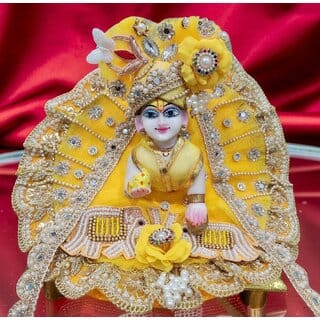Yellow Designer Poshak for Kanha Ji | Bal Gopal Krishna Shringar Dress, Festive Wear Outfit Yellow Designer Poshak for Kanha Ji | Bal Gopal Krishna Shringar Dress, Festive Wear Outfit