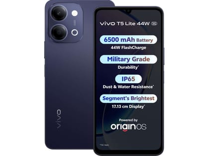 Vivo T5 Lite 5G Smartphone, 6GB RAM, 256GB Storage - Twilight Shadow