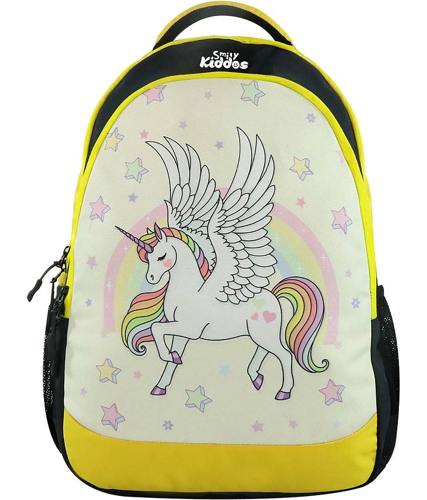 smilykiddos bag 25 Ltrs Yellow Polyester College Bag