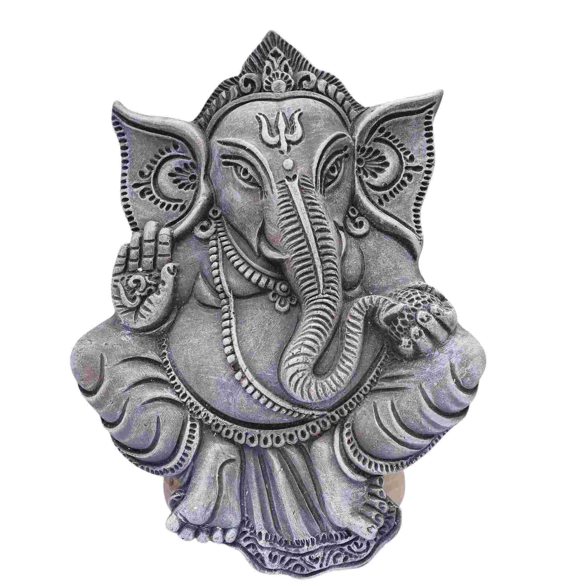 Nature Touch Decorative Ganesha Wall Hanging in Clay Ideal for Entrance, Balcony, or Meditation Room