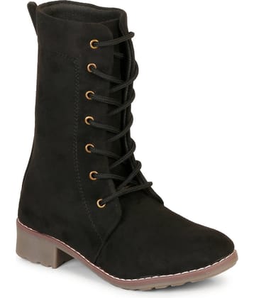 Saheb - Black Women's Mid Calf Length Boots