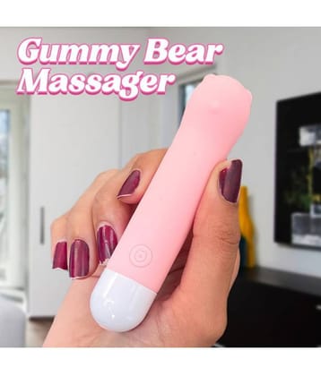 Gummy Bear Massager For Full Body Relaxation With 5 Vibration, Pink Color (Pack of 1)