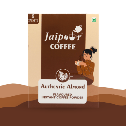 Jaipour Coffee Almond Sachet Box, 37.5 gm - Pack of 5