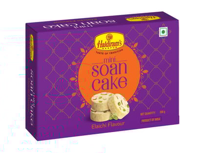 Haldiram's Mini Soan Cake (Elachi Flavour) Packed Sweets - 200 Gm