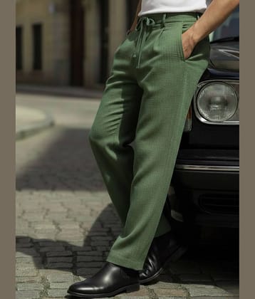 Rigo Straight Men's Korean Pant - Green ( Pack of 1 )