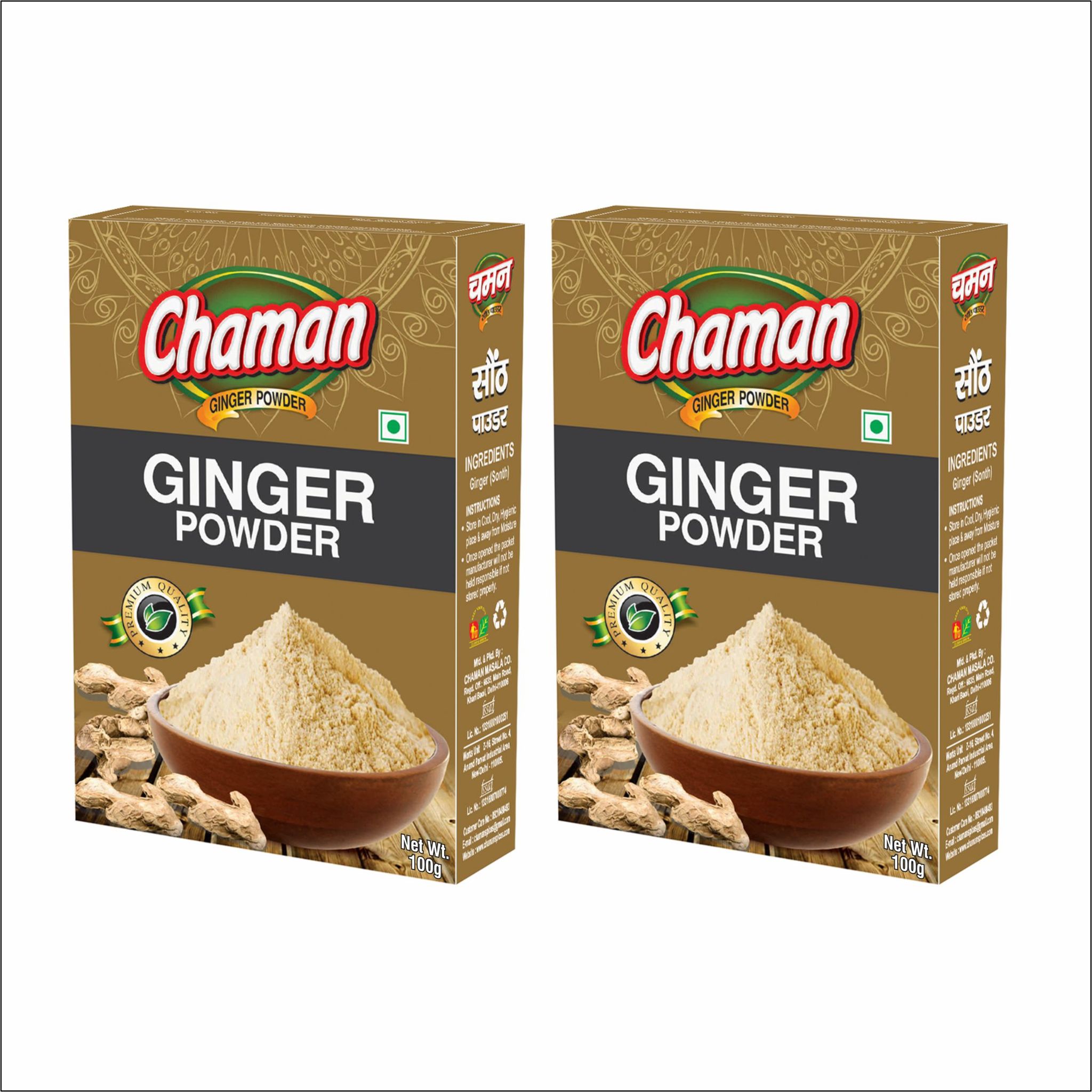 Chaman Sonth Ginger Powder, 100 gm - Pack of 2