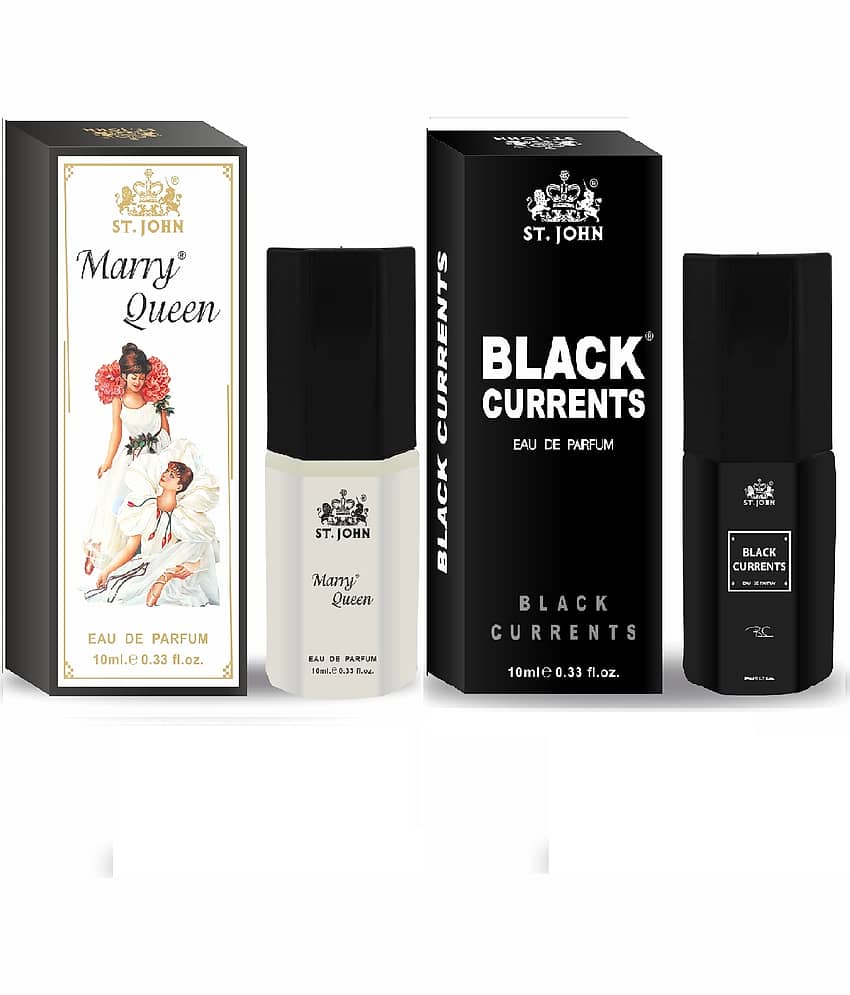 ST.JOHN Cobra Marry Queen & Black Currents Pocket Perfume For Men 10ml Each (20ml) - Pack of 2