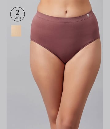 C9 Airwear Pack of 2 Nylon Solid Women's Hipster ( Multi Color )