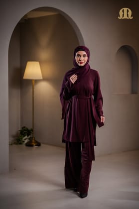 Kestane Co-Ord Set Maroon-M