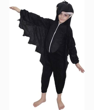 Kaku Fancy Dresses Crow Bird Costume -Black, 7-8 Years, For Boys & Girls