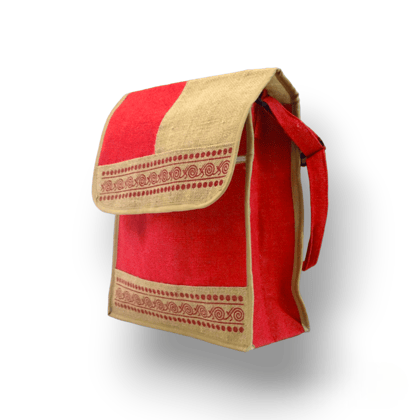 JUTE AIPAN FLAP BAG JUTE AIPAN FLAP BAG