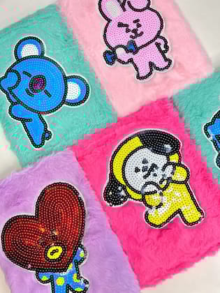 BTS Furr Sequin Notebook