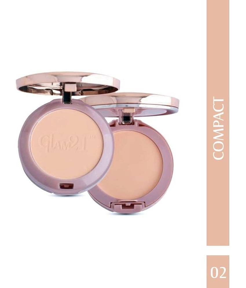 Glam21 Beauty Bright BB 2-in-1 Compact Powder Long Lasting Matte Finish 24gm Natural Beige-02