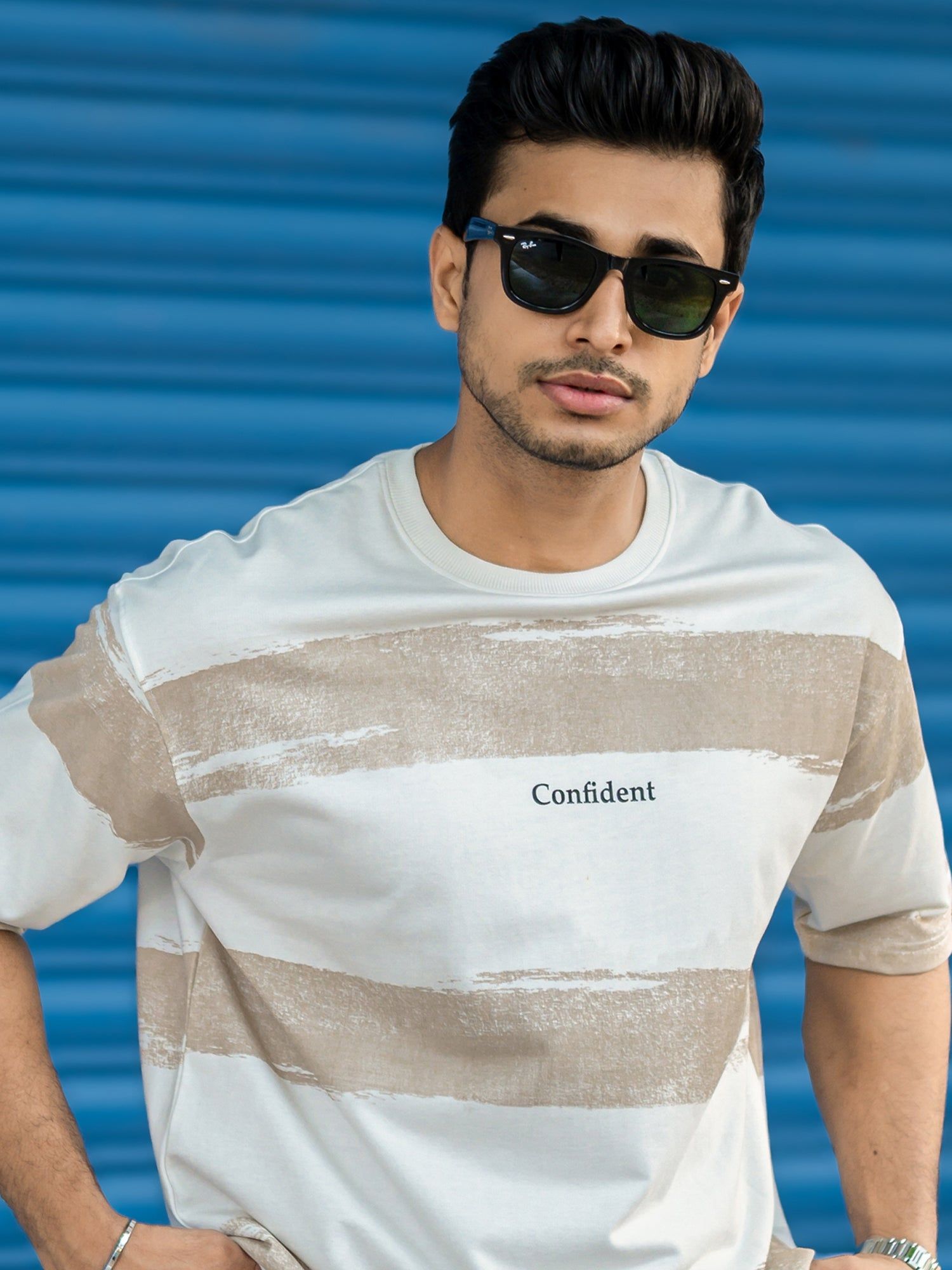 Confident Dusty Pink Half Sleeve T-Shirt-S