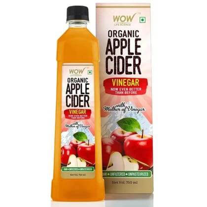 WOW Life Science Organic Apple Cider Vinegar (750 ML)-750 ML