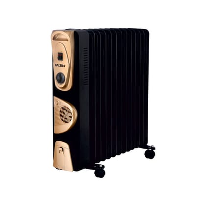 Baltra Stellar Room Heaters Home For Winter 11 Fins Oil Filled Room Heater with Fan 2900W | Room Fan Heater for Bedroom with Thermostat Control � Best Heater for Winter 2 Year Warranty | Black