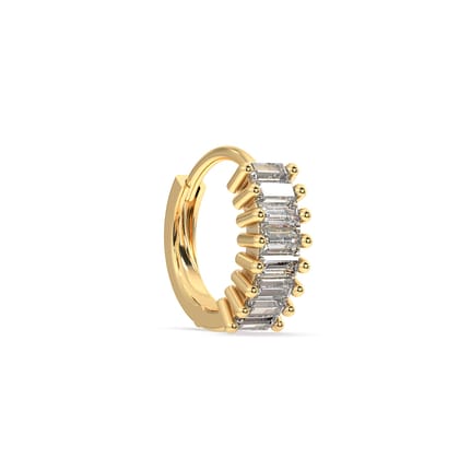 Baguette hoop - 18K Gold Plated-14k gold plated