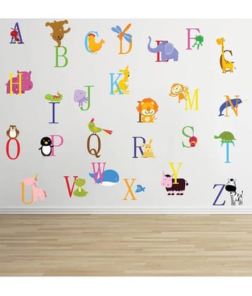 Decor Villa Abcd PVC Multicolour Wall Sticker - Pack of 1