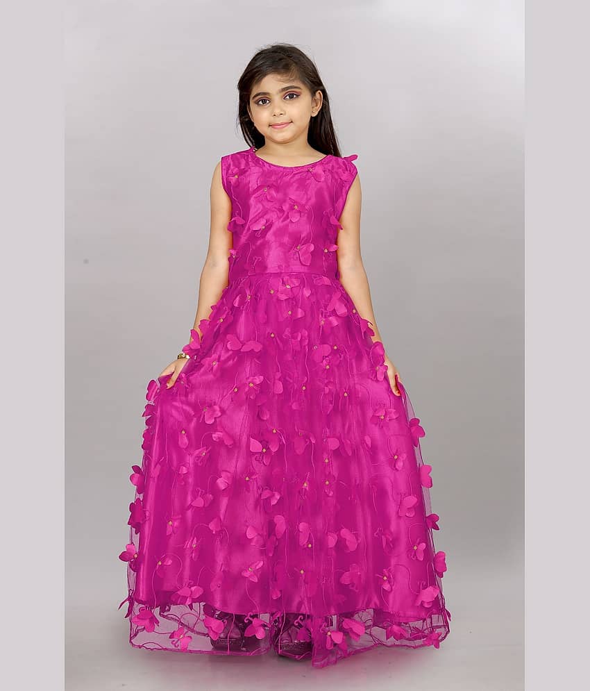 JULEE Net Gown For Girls ( Pack of 1 , Black )