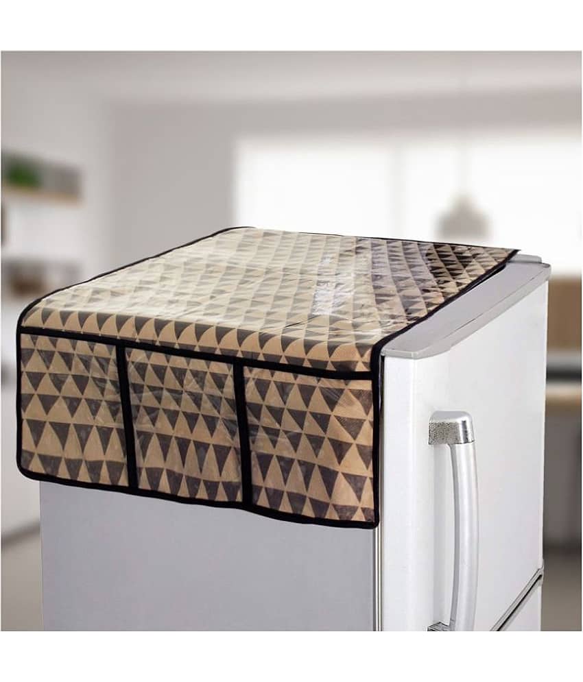PrettyKrafts Single Plastic Brown Fridge Top Cover