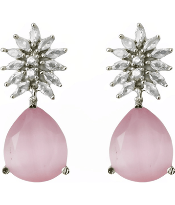 gilher - Light Pink Danglers Earrings ( Pack of 1 )
