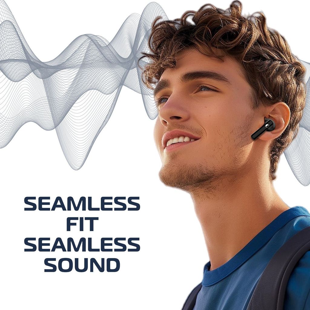 Cellecor BroPods C105 Tune TWS |45H Playtime, ENC, 5.3v, IPX5, 50ms Low Latency Gaming Bluetooth-Black