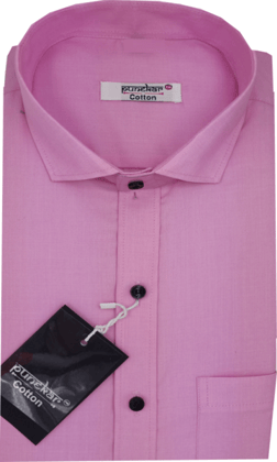 Cotton Tanmay Satin Pink Color Full Sleeves Formal Shirt for Men's-M (38 Inch) (97 CM)