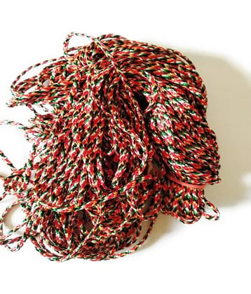 Religious reshmi  Thread Pachranga Dhaga Moltadu Najar Surksha for Boys,Girls 60 Meters