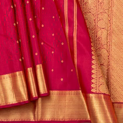 Red Kanchipuram Silk Saree For Wedding Wear PV NYC 1493