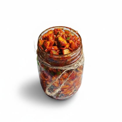 Handcrafted Traditional Mixed Vegetable Pickle - 250 gm - One glass jar