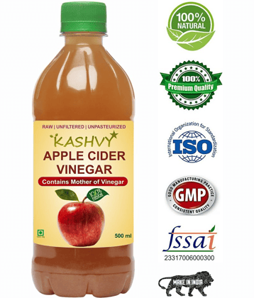 Kashvy Apple Cider Vinegar With Mother of Vinegar 500 ml Unflavoured Single Pack