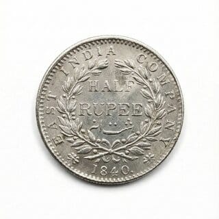 Half Rupee 1911 King George V, British India old Silver-plated Coin Collection