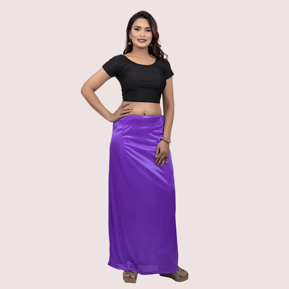 Indian Silk Saree's Satin Petticoat for Women - Sarees | Buy online on ZillyBuy