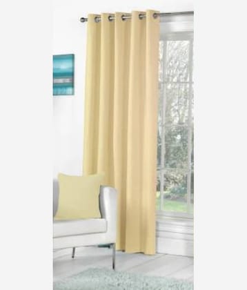 N2C Home Solid Semi-Transparent Eyelet Curtain 9 ft ( Pack of 1 ) - Cream