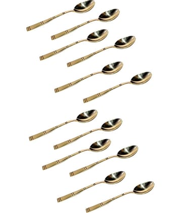 A & H ENTERPRISES - Brass Brass Tea Spoon ( Pack of 12 )