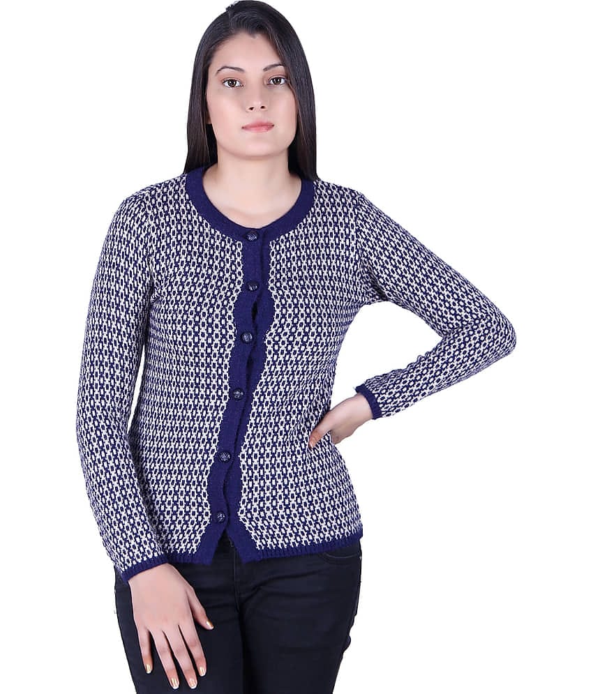 Ogarti Acrylic Navy Cardigans Dress