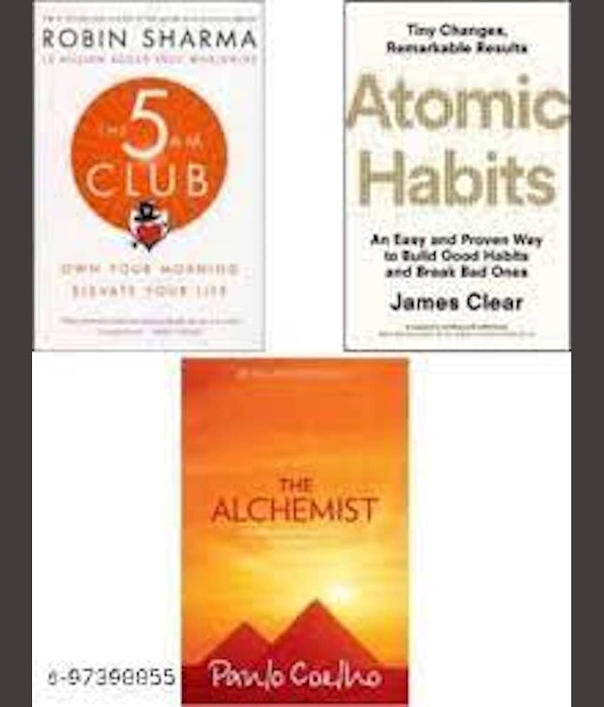 Atomic habit + the alchemist + 5 am club