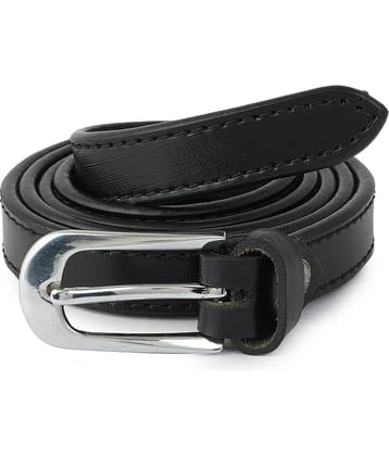 STYLE SHOES Women's Black Leather Casual Belt ( Pack of 1 )