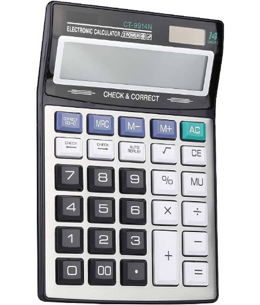 CT-9914N 14 Digit Display -Big Size -2 Power Battery AA Financial Calculator