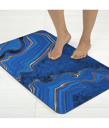 BELLA TRUE Anti-skid Rubber Bath Mat Other Sizes cm ( Pack of 1 ) - Blue