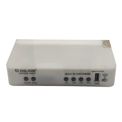 DILOS HDS2X-5463 S2X, HEVC 8bits H.265 Free-To-Air Set-Top Box with Inbuilt Wifi DILOS HDS2X-5463 S2X, HEVC 8bits H.265 Free-To-Air Set-Top Box with Inbuilt Wifi