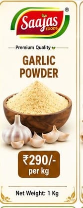 Saajas Foods Garlic Powder (1 Kg) | Aromatic Seasoning | Everyday Cooking
