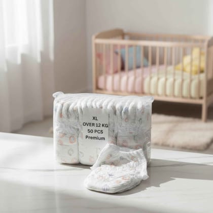 The Gir Farmer Affordable Baby Diapers XL - 50 Pcs