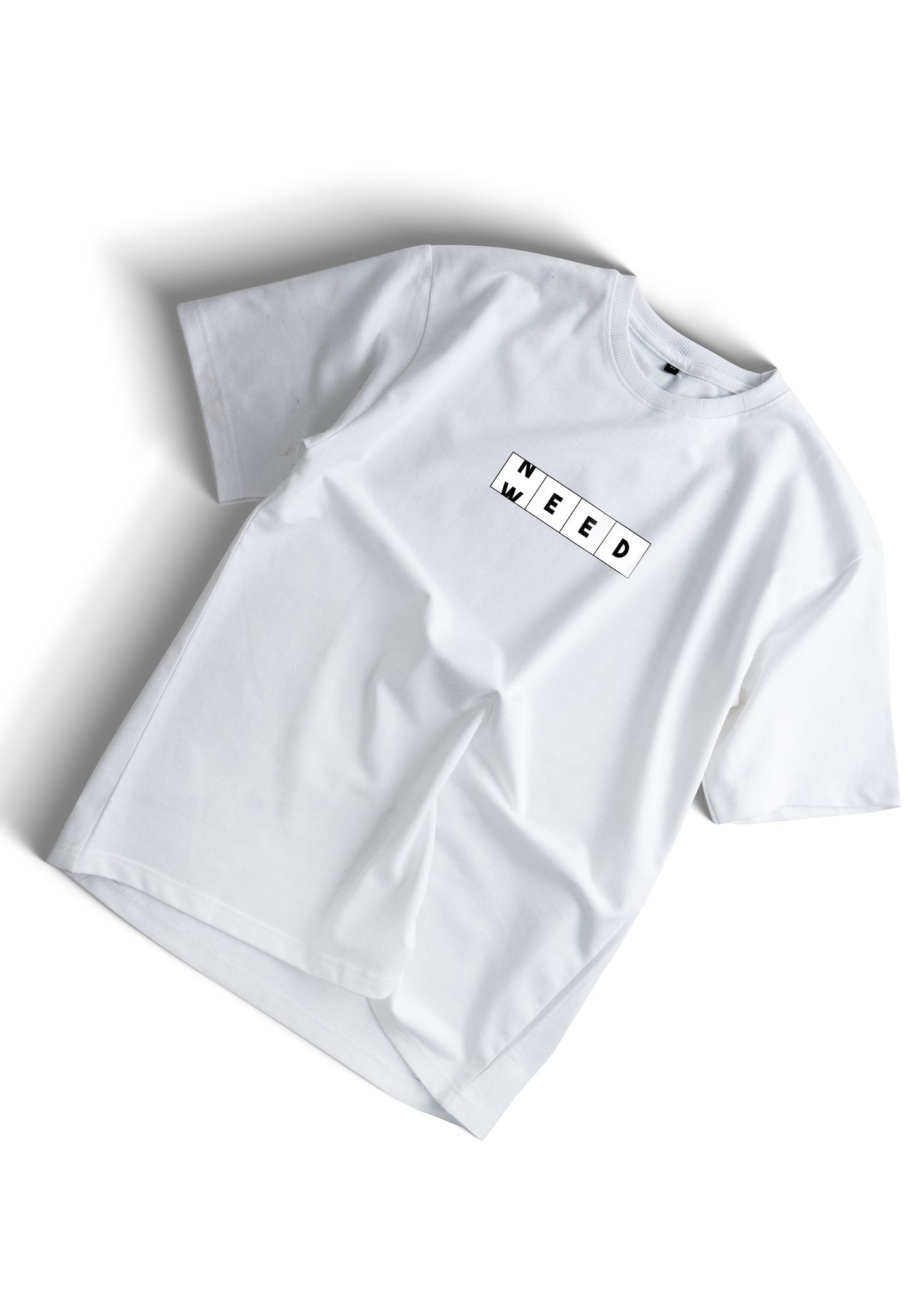 Need Weed Oversized Unisex Graphic T-Shirt – Minimalist Design-White / S