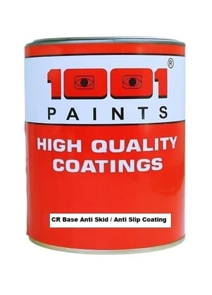 1001 Anti Skid/Anti Slip Paint, CR Base Coating for Stairs and Bathrooms, Tiles, Terrace, Kitchen, Balcony-Blue (1 L)